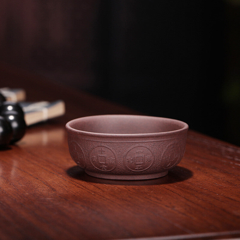 50ml Handmade Tea Cup Marked Original Ore Real Yixing Zisha Purple Clay Cup New