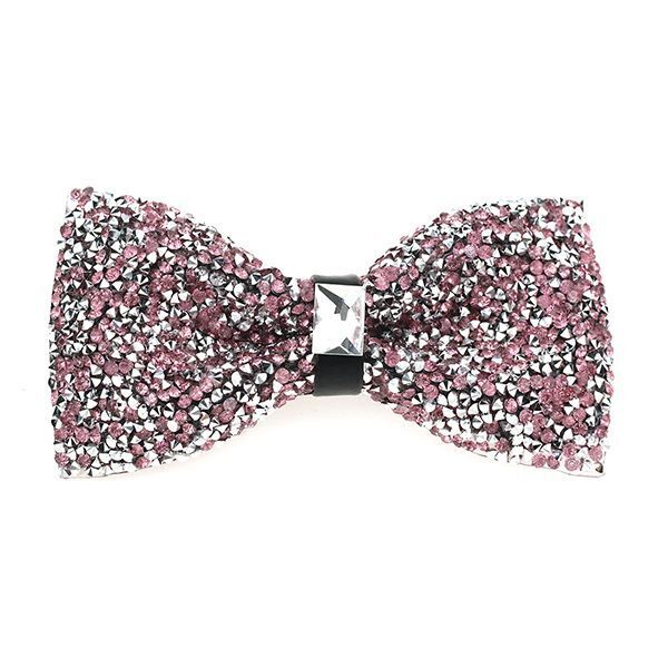 Men Bowtie Diamond Luxury Crystal Gem Tie Fashion Wedding Party Neckwear Banquet