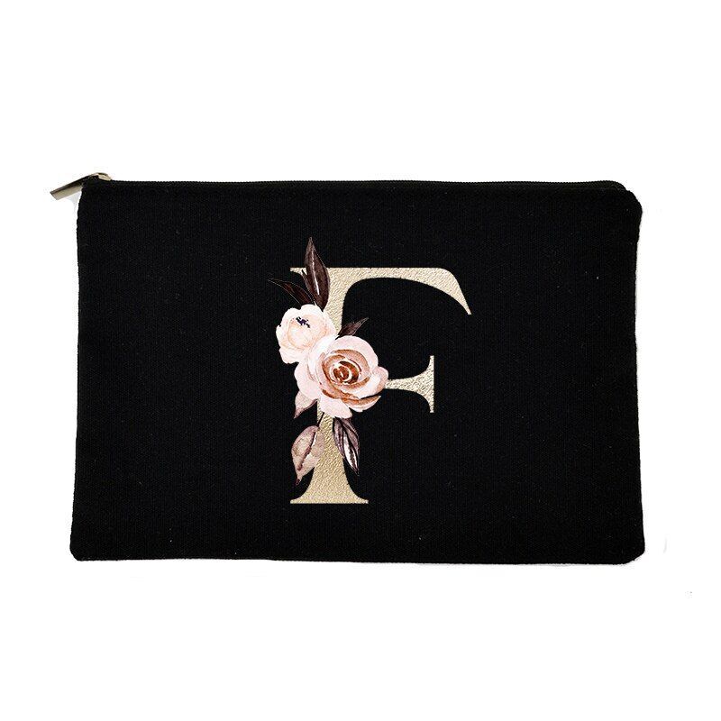 Makeup Bag Letter Print Traveling Case Organizer Storage Pouch Purse 14*22*14 CM
