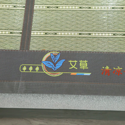 Bamboo Bed Mat Summer Accessories Folding Double Faces Bamboo & Rattan Mugwort