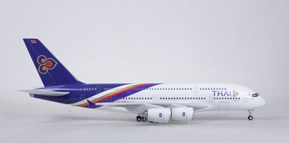 46CM 1:160 THAI AIRBUS A380 Passenger Airplane Landing gear Resin Aircraft Model