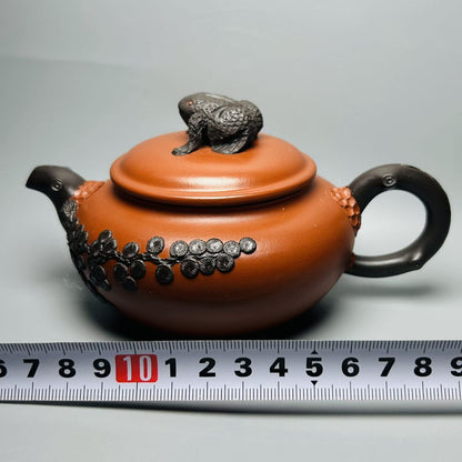 Vintage Chinese Yixing Purple Clay Teapot Zisha Ceremony Ceramic Toad Teaware
