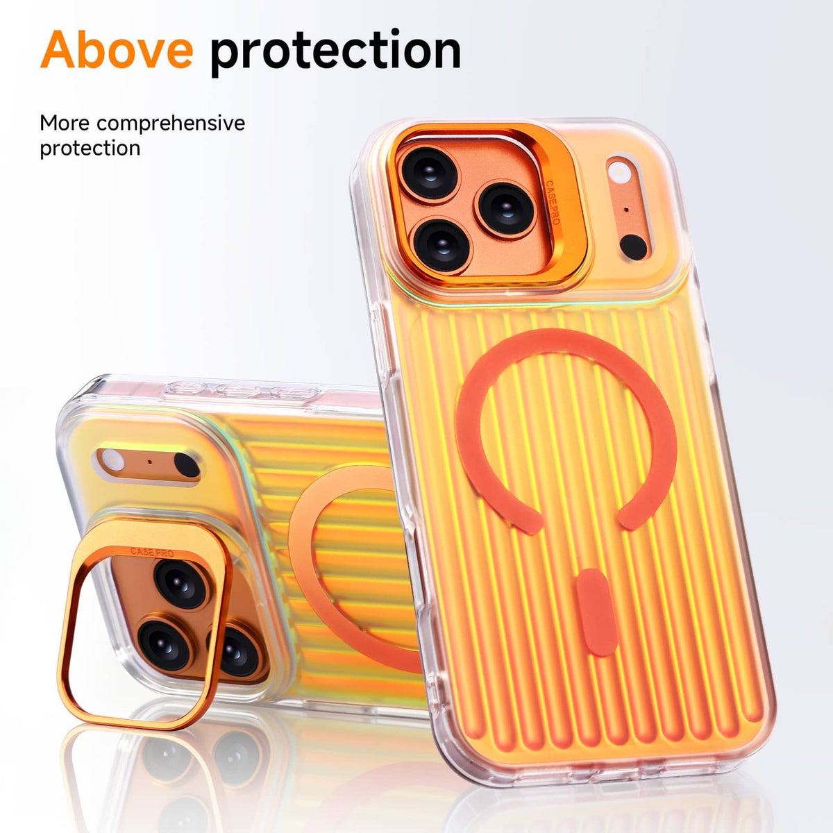 For iPhone 17 16 15 14 Pro Max 13 Case Magnetic with Camera Lens Protector Stand