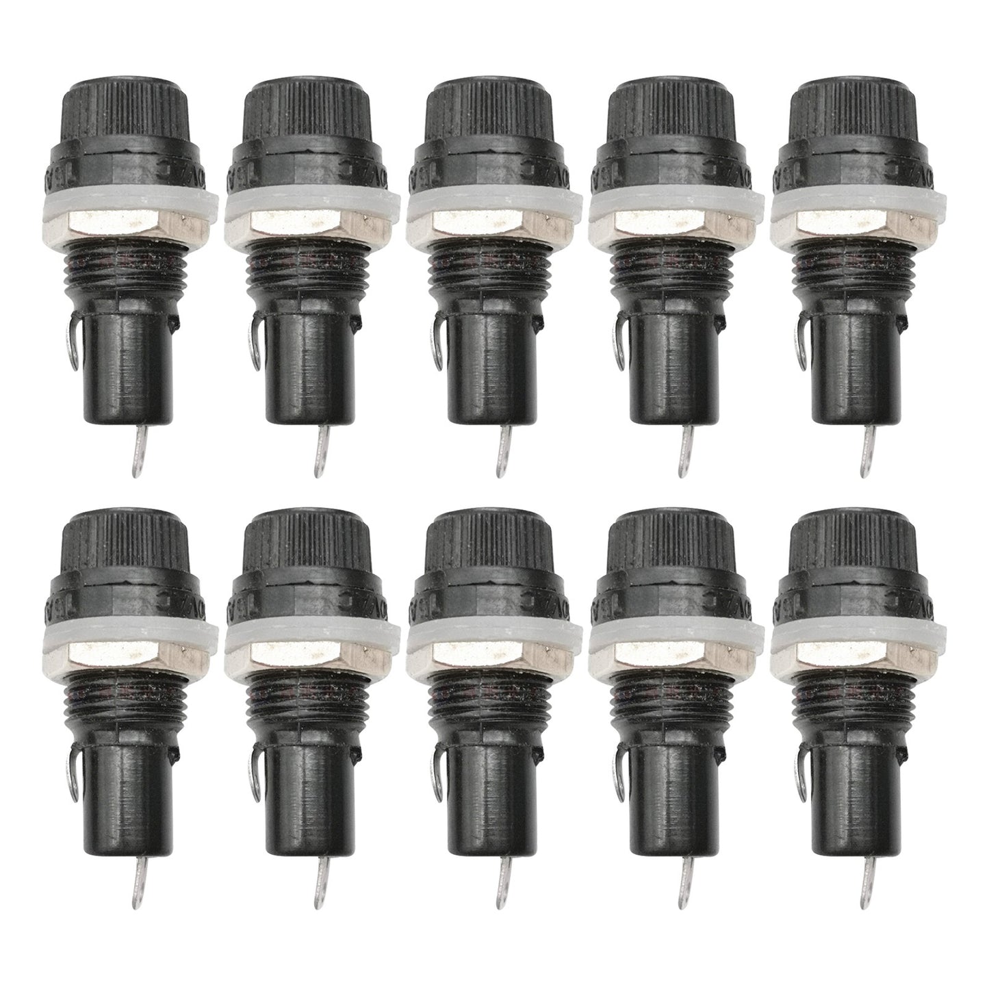 10Pc Glass Fuse Holders Insurance Tube Socket Holder For Car Auto Mobike Vehicle