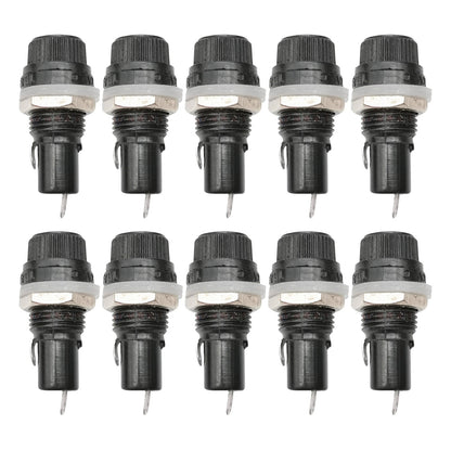 10Pc Glass Fuse Holders Insurance Tube Socket Holder For Car Auto Mobike Vehicle
