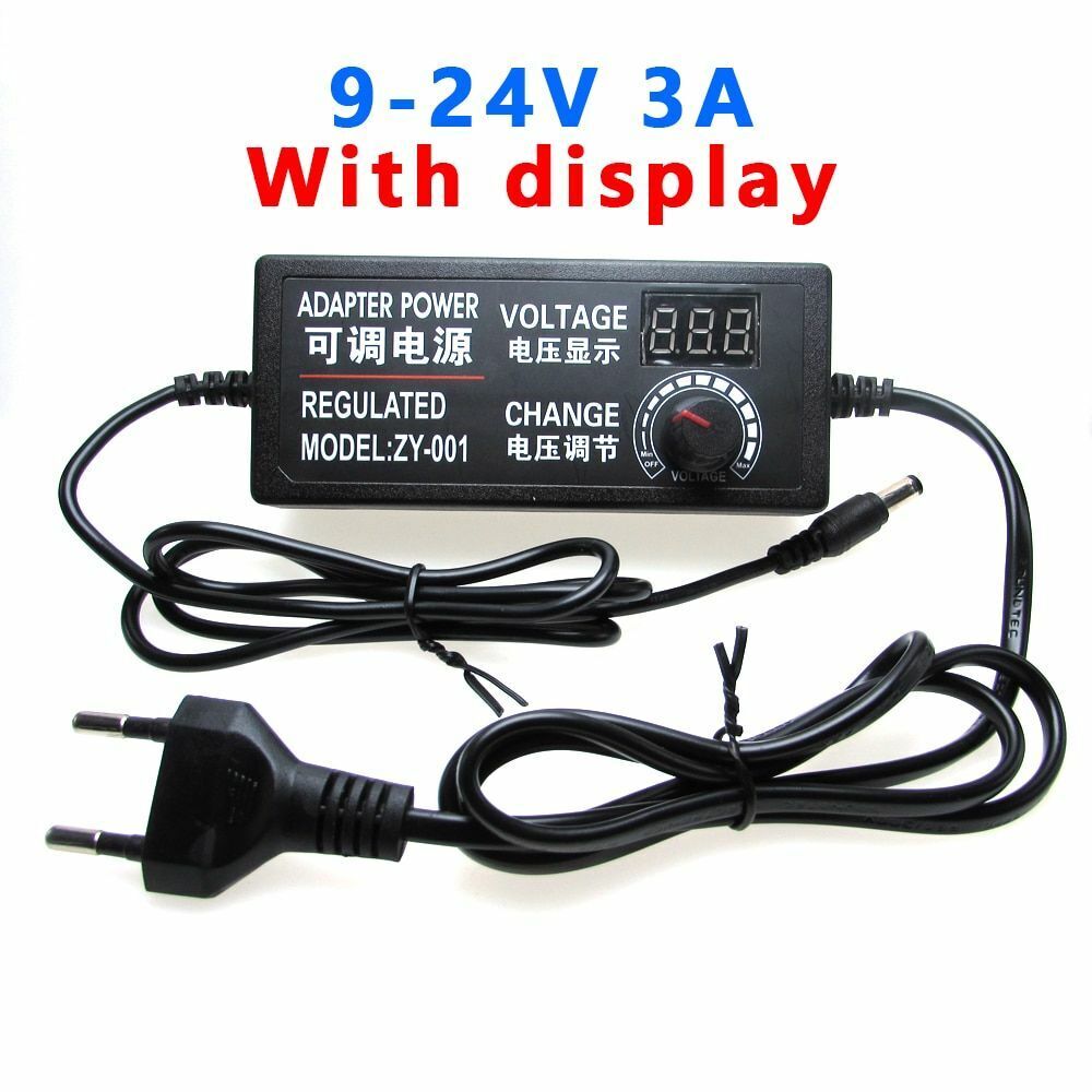 Adjustable Power Adapter AC To DC Power Supply 3V 5V 6V 9V 12V 15V 18V 24V 1A 2A
