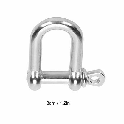 3/10pcs Paracord Survival U Shape Shackle Buckle Bracelet Round Head Zinc Alloy