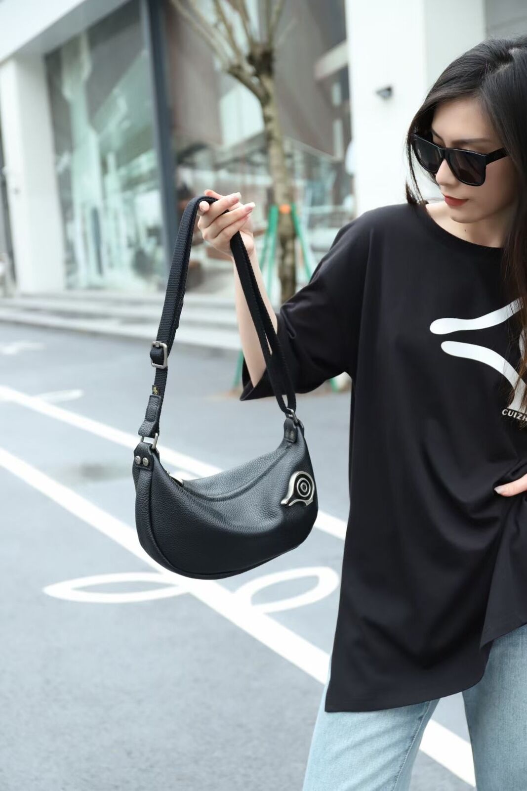 Soft Leather Bag Small Crossbody Handbags Vintage Shoulder Purse 29*16.5*6.5 CM