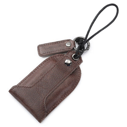1pcs Car Key Holder Cover Key Chain Bag Leather Remote Fob Case Pouch Unisex