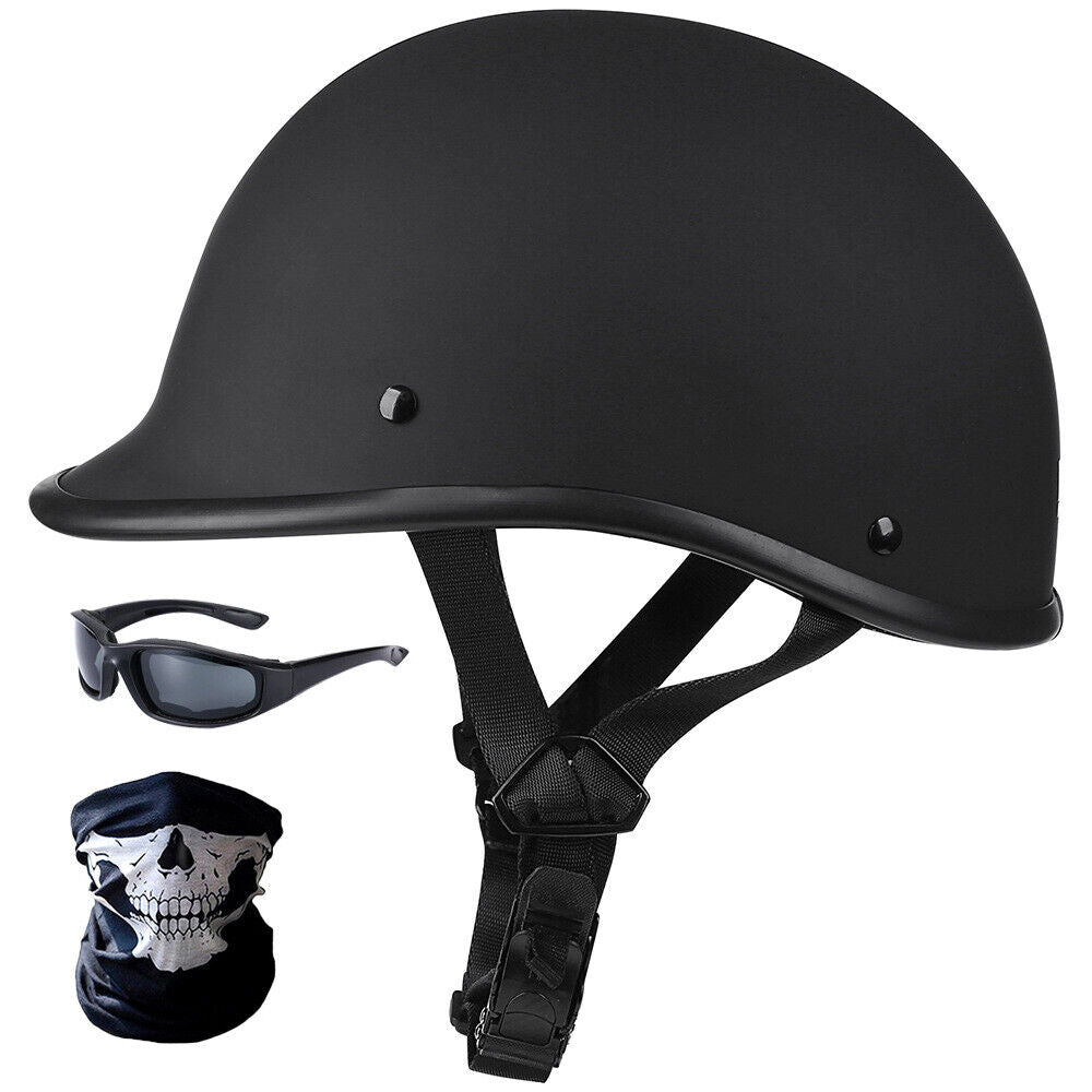 DOT Retro Style Open Face Helmet Vintage Shell for Motorcycle Riders Men Gift