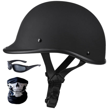 DOT Retro Style Open Face Helmet Vintage Shell for Motorcycle Riders Men Gift