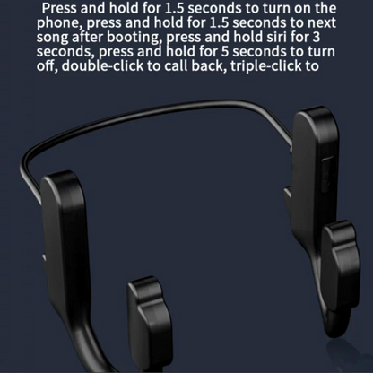 Bone Conduction Headphones Bluetooth 5.2 Wireless Earbuds Outdoor Sport Headset