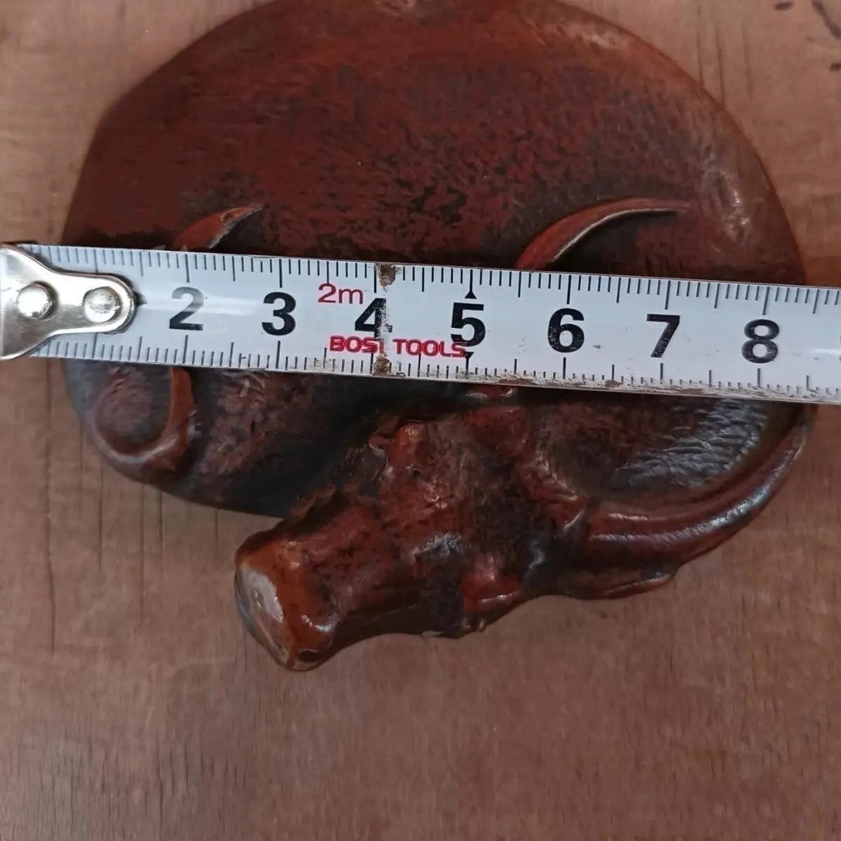 Cow Figurine Paperweight Water Buffalo Metal Tabletop Ornament