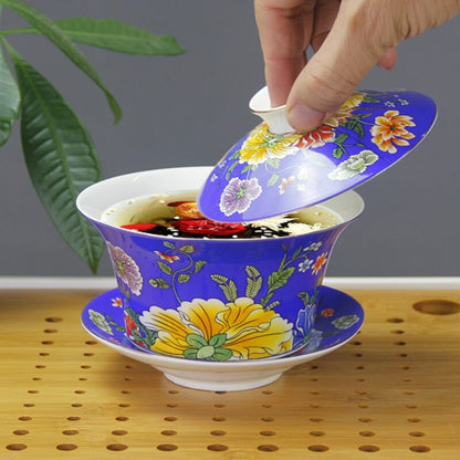 300ml Ceramic Gaiwan Tea Cup Saucer Tea Bowl Kungfu Teaware Tureen Tea Ceremony