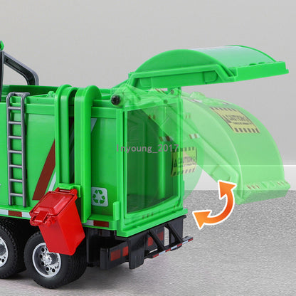 Garbage Truck Toys for Boys Diecast Vehicle Model Toy Car with Light Sound