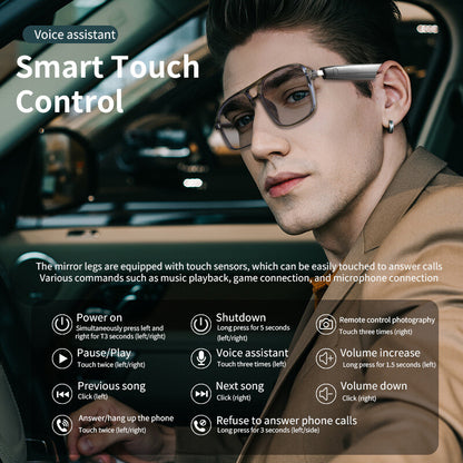 Fashion Bluetooth Audio Smart Glasses Wireless Sunglasses Dual Speaker Output