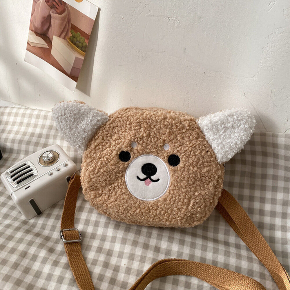 Anime Sheep Handbag Animals Small Phone Purse Bag Lamb Wool Shoulder Bag 1PCS