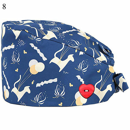 Surgical Cap Doctor Nurse Headwear Adjustable Sweat-absorbent Head Cover Hats