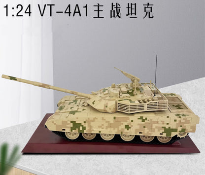 1:24 43CM China VT-4A1 Main Battle Tanks Diecast Military Vehicles Armor Model