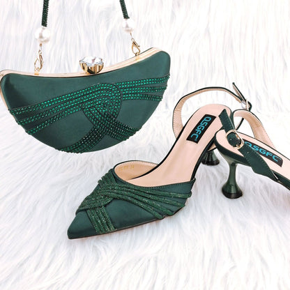 With Cashew Bag Exquisite Banquet Ladies Shoes And Bag