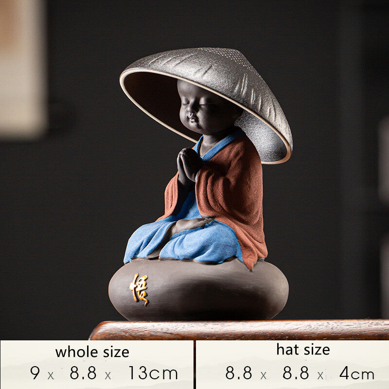 New Real Yixing Zisha Tea Pet Creative House Warming Gift Monk Statue Filter