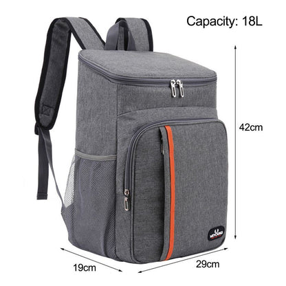 18/24l Thermal Cooler Backpack Large Capacity Camping Cooler Bag Waterproof Kit