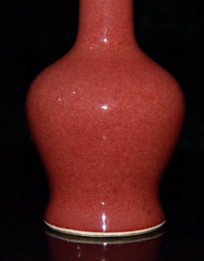4.4“ Old Chinese The Qing Dynasty Jihong Glaze Ringing Bell Bottle