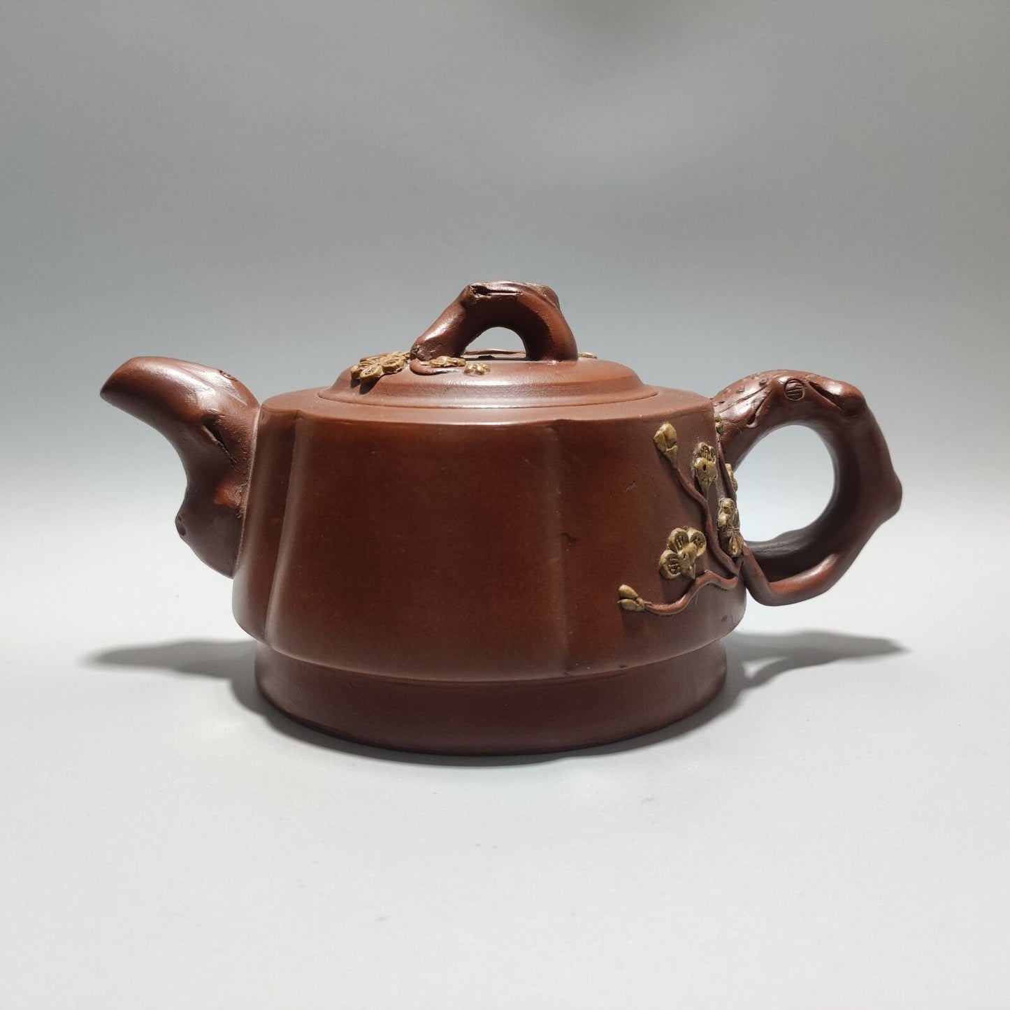 Vintage China Yixing Purple Clay Teapot Zisha Ceremony Fine Plum Blossom Teaware