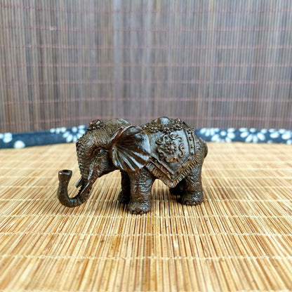 Handmade Copper Elephant Line Incense Burner Home Tea Pet Desktop Craft Gifts