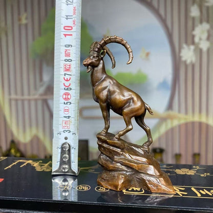Vintage Bronze Statue Ornament Antique Style Chinese Collectible Figurine