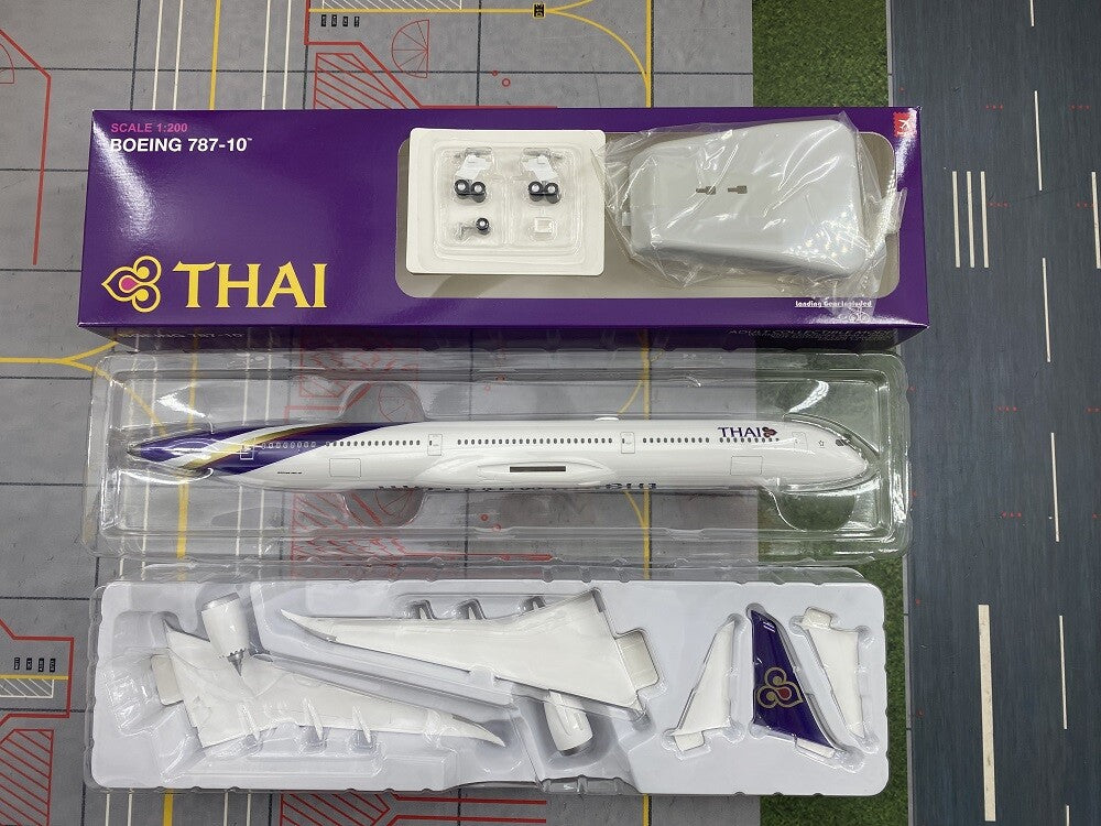 1:200 34CM Hogan THAI BOEING 787-10 Passenger Plane ABS Plastic Aircraft Model