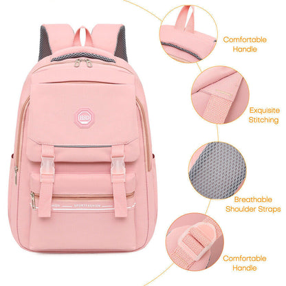 18.5" Large Girl School Backpack Bookbag Waterproof Laptop Travel Bag Rucksack