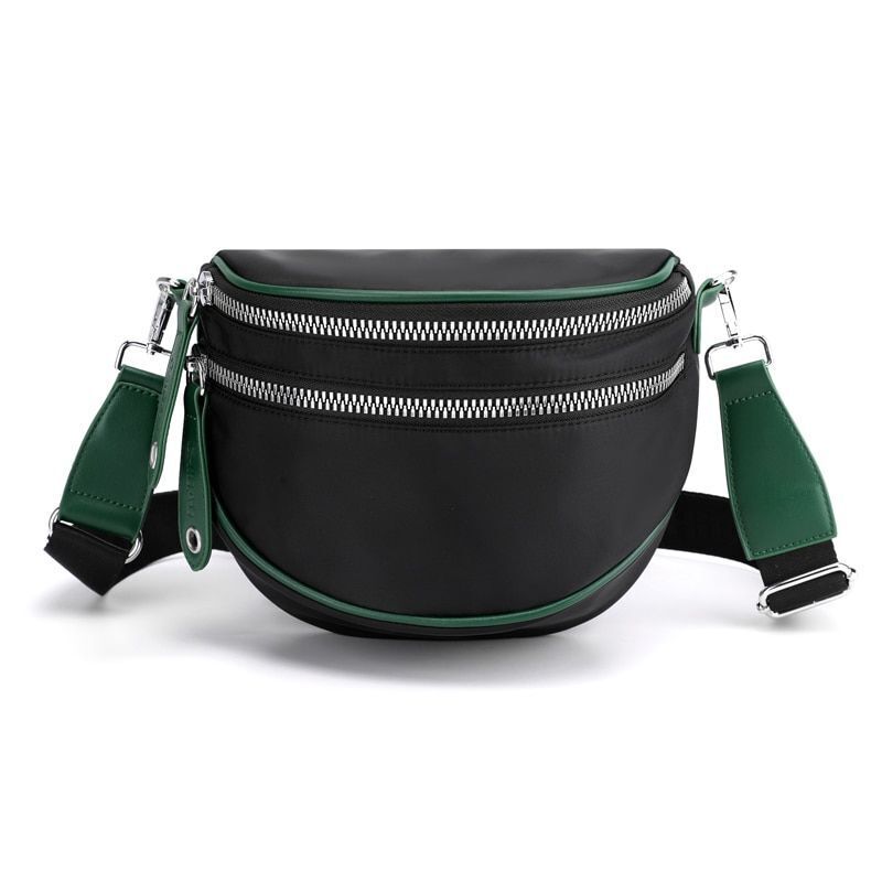 Shoulder Bag Nylon Wide Strap Crossbody Bag Waterproof Soft Small Purse Handbags