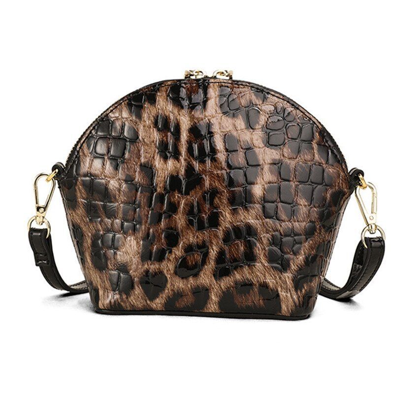 Leather Bag Shell Fashion Versatile One-Shoulder Messenger Bag