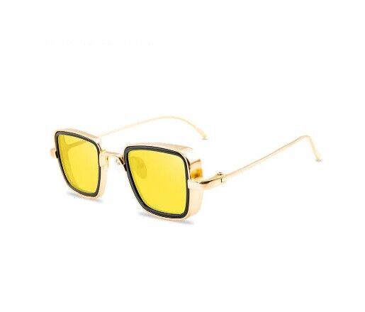 Vintage Steampunk Sunglasses Men Retro Metal Square Eyewear Trendy Fashion Shade