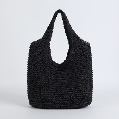 Women Beach Bag Woven Straw Party Shoulder Travel Luxury Tote Fashion Simple Big
