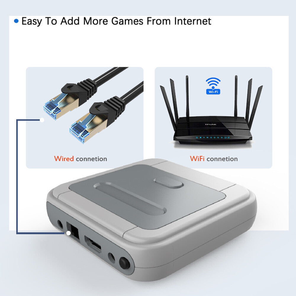 NEW Super Game Console X Pro Retro Video Games WiFi 4k HD TV 2 Controllers