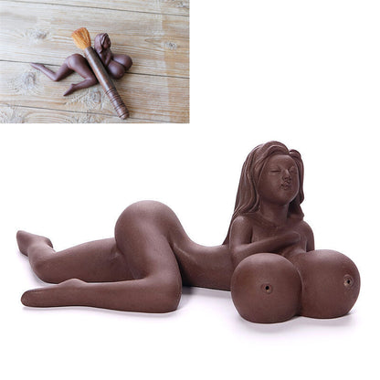 Funny Tea Pet Naked Beauty Mini Tea Play On Tea Tray Yixing Zisha Artiwork Gift