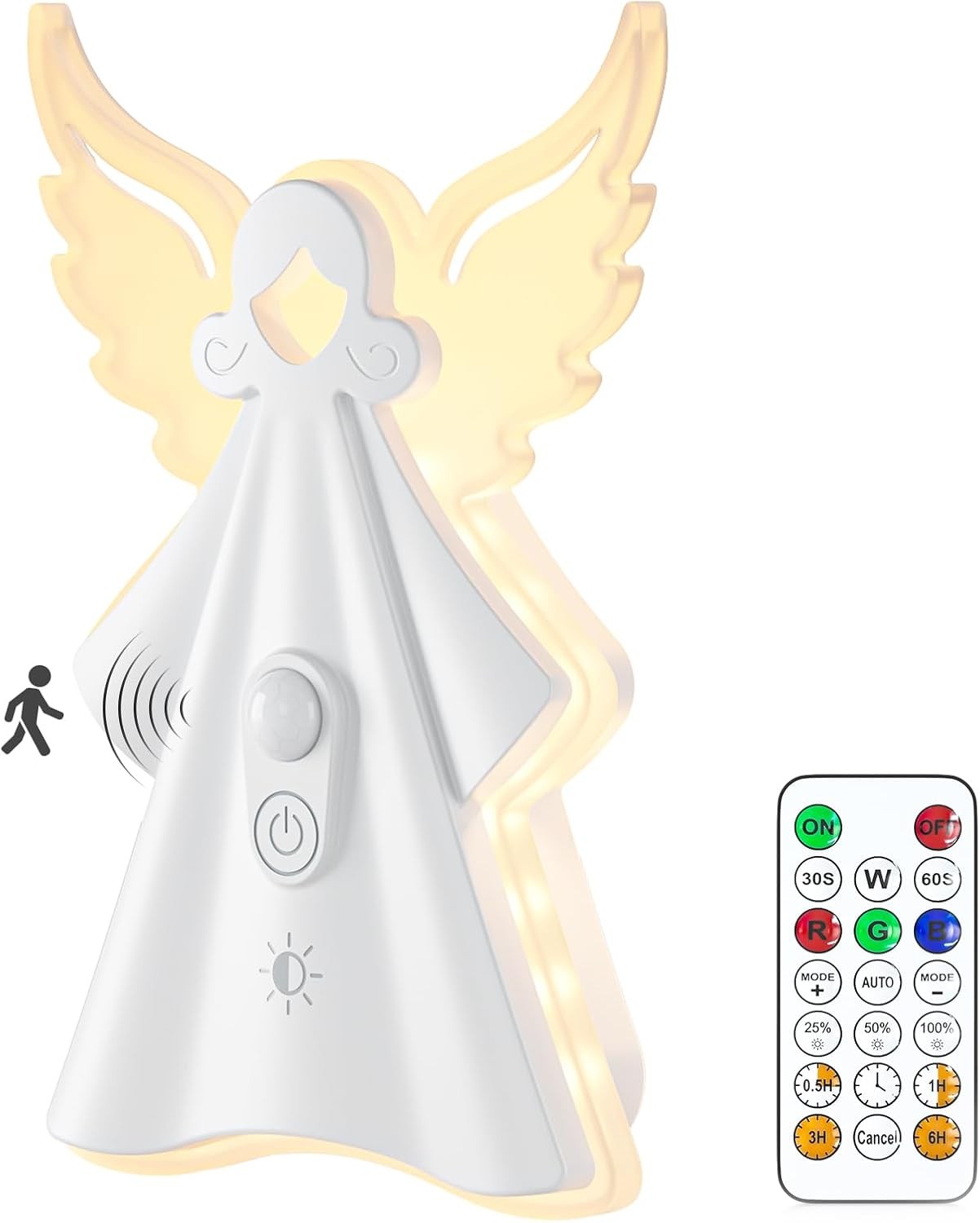Night Lights Motion Sensor,Rechargeable LED Light with Remote,18 Colors Dimmable