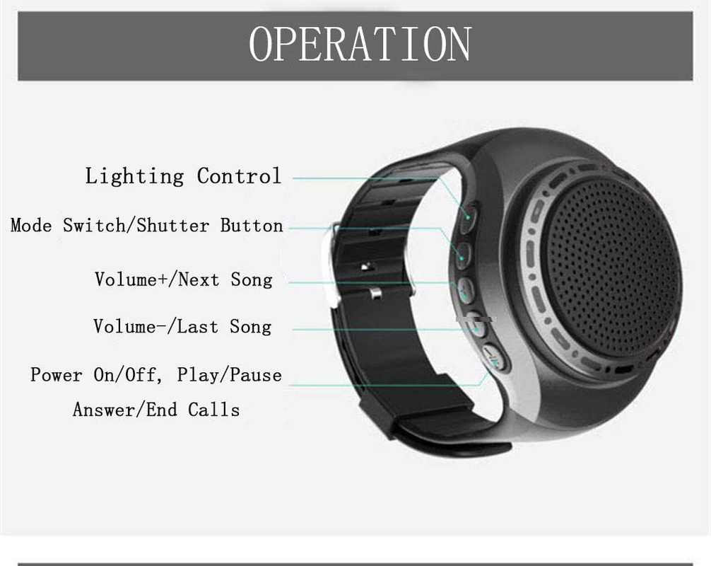 ″Wearable Wrist Bluetooth Speaker Watch - MP3, FM Radio for Outdoor Sports″