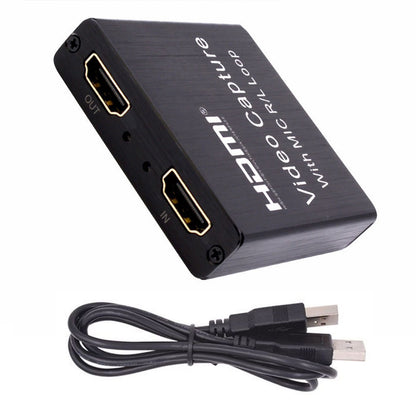 1080P Video Capture Card 4K Screen Record Game Streamer Device MIC R/L Loop