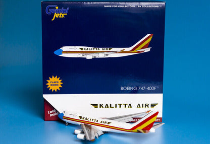1:400 GeminiJets Kalitta Air BOEING 747-400 Airfreighter Flap Down Diecast Model