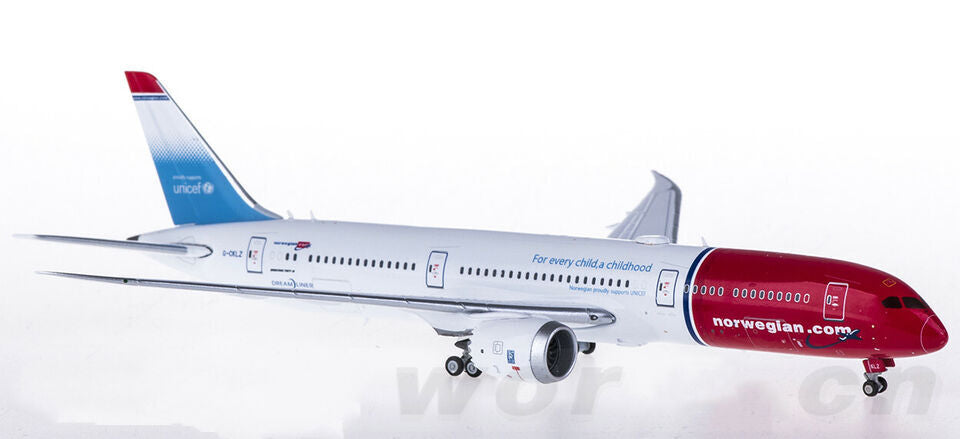 1:400 JC Wings Norwegian Air BOEING 787-9 Passenger Airplane Diecast Plane Model