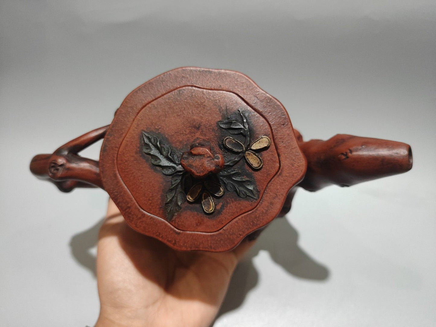 Chinese Yixing Zisha Clay Handmade Exquisite Tree Stump Teapot 31299