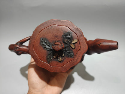 Chinese Yixing Zisha Clay Handmade Exquisite Tree Stump Teapot 31299