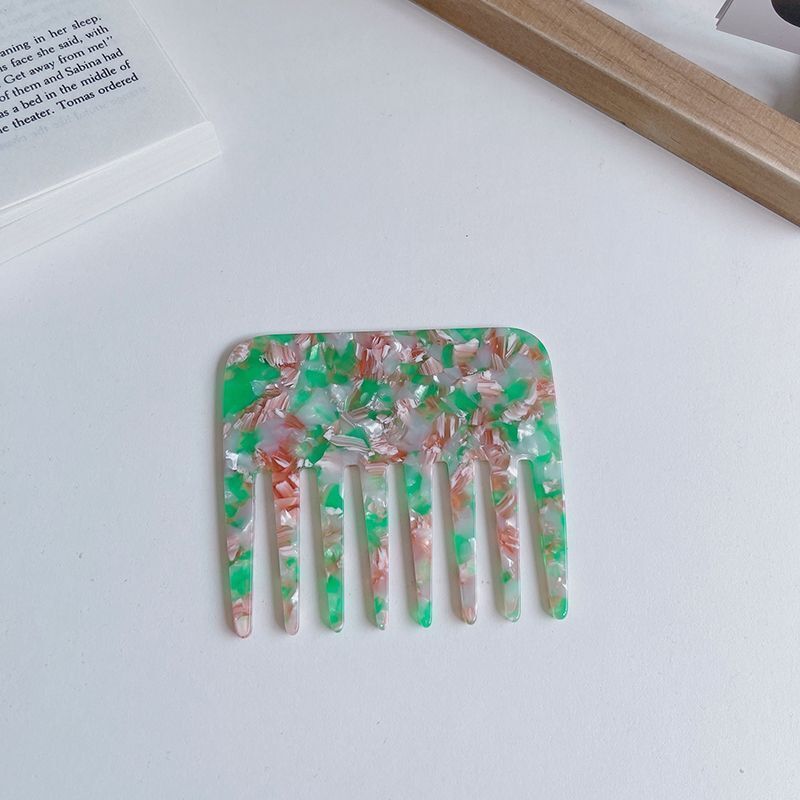 Women Hair Comb Acetic Acid Sheet Wide Tooth Anti-Static Stylish Exquisite 9.5cm