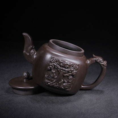 Chinese Yixing Zisha Clay Handmade Exquisite Teapot （鱼跃龙门 底款：邵景南）