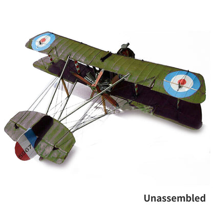 1/33 Unassembled British Airco DH.2 Biplane Fighter Paper Model Military Craft