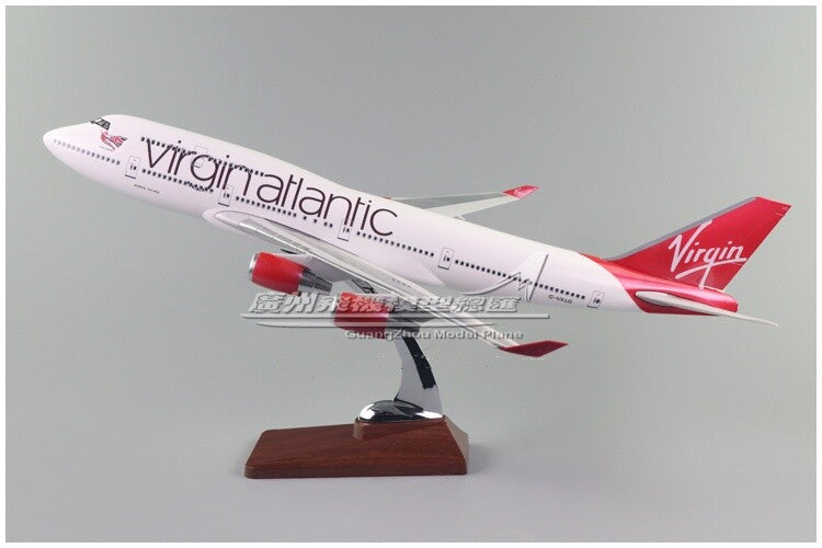 47CM 1:150 Virgin Atlantic BOEING 747-400 G-VXLG Passenger Airplane Resin Model