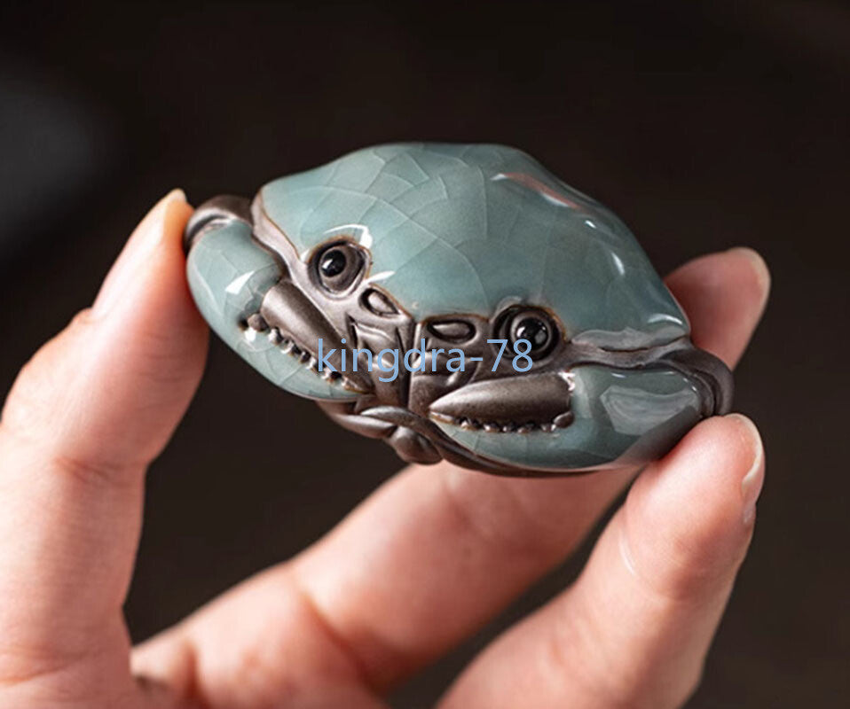Ceramic Crab Tea Pet Decoration Pieces Handmade Creative Tea Table Decoration
